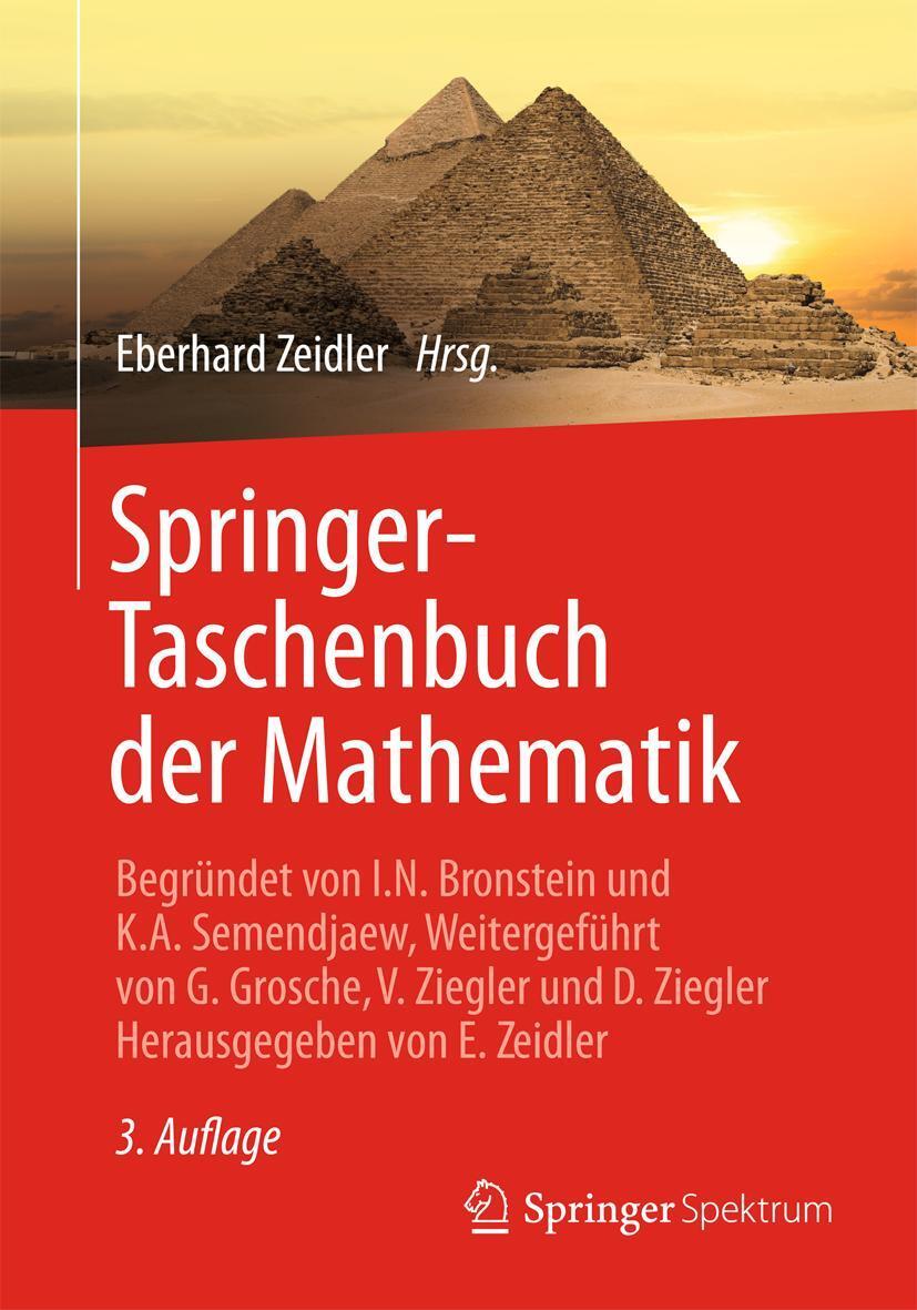 Cover: 9783835101234 | Springer-Taschenbuch der Mathematik | Eberhard Zeidler | Buch | xx