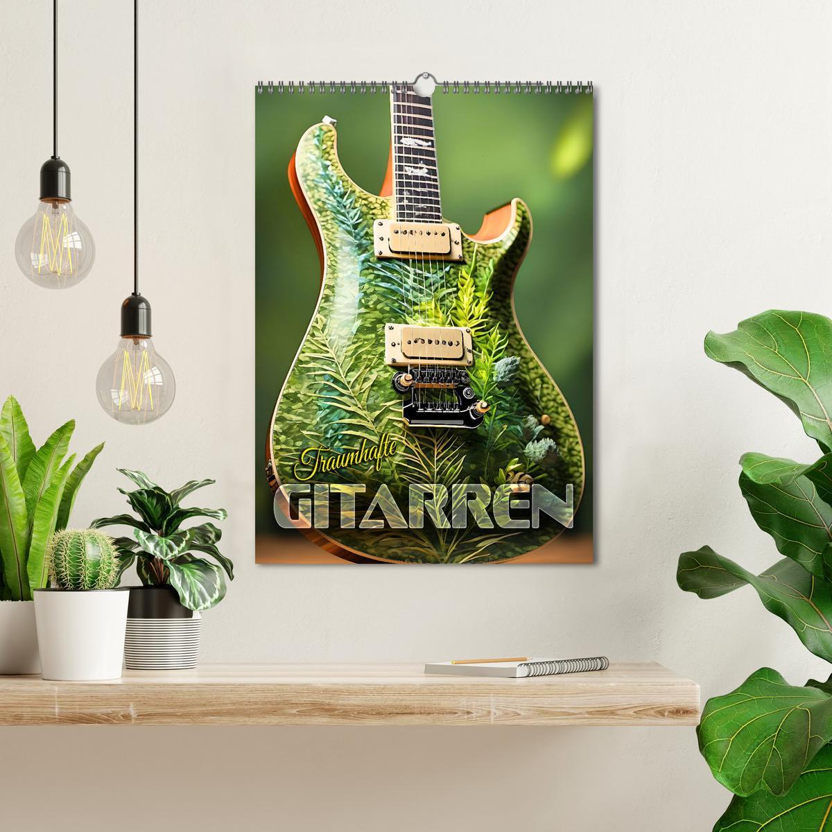 Bild: 9783457137130 | Traumhafte Gitarren (Wandkalender 2025 DIN A3 hoch), CALVENDO...