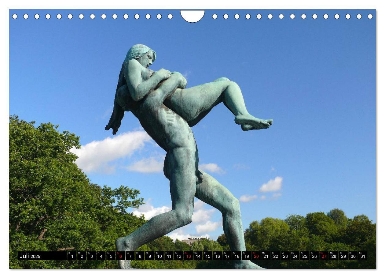 Bild: 9783435686216 | Vigeland Skulpturen Park Oslo (Wandkalender 2025 DIN A4 quer),...