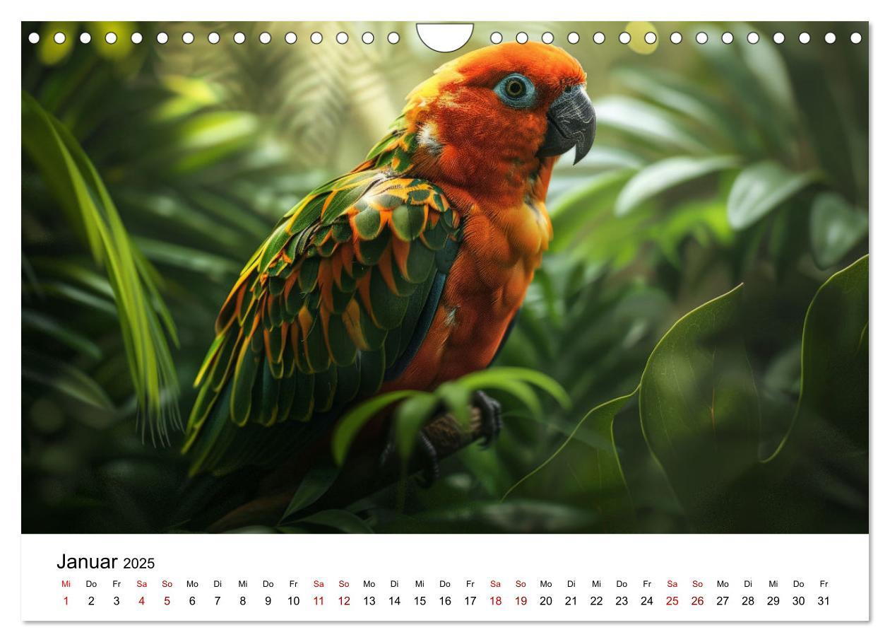 Bild: 9783383795046 | Papageien - Farbenfrohe Paradiesvögel (Wandkalender 2025 DIN A4...