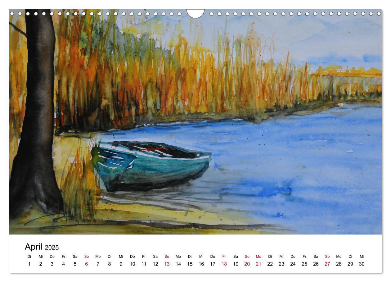 Bild: 9783435428465 | Landschafts-Aquarelle 2025 Roswita Ilona Baumann (Wandkalender 2025...