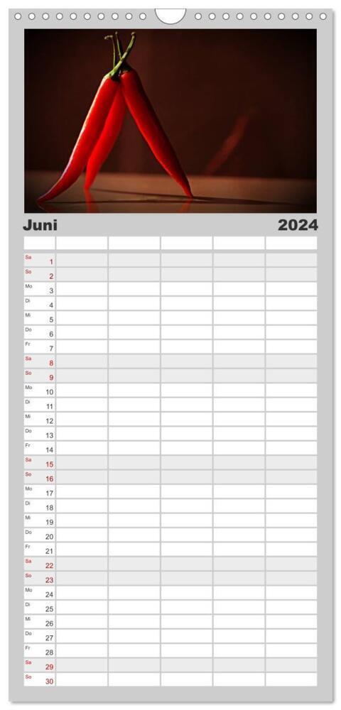 Bild: 9783383110306 | Familienplaner 2024 - Hot Chili Küchen Kalender mit 5 Spalten...