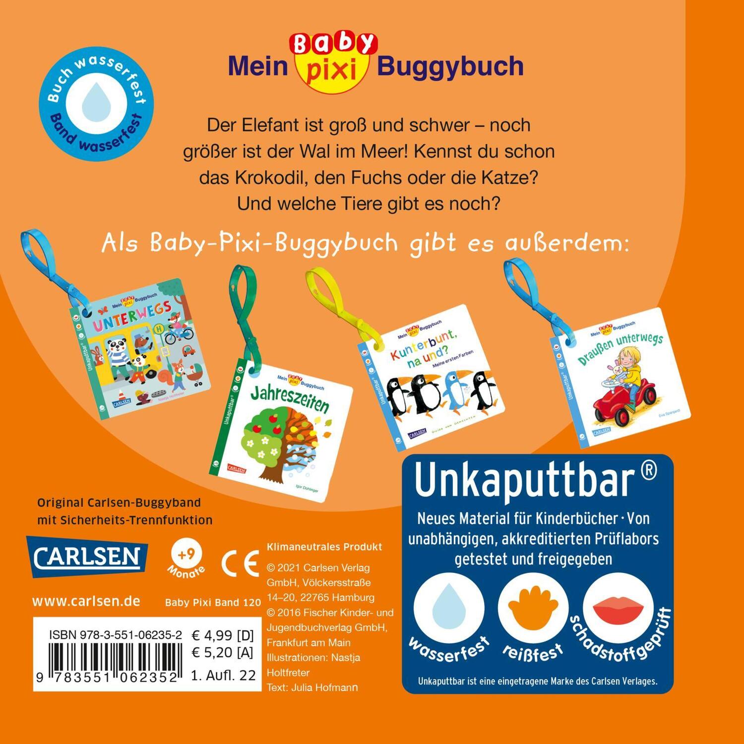 Rückseite: 9783551062352 | Baby Pixi (unkaputtbar) 120: Mein Baby-Pixi-Buggybuch: Mein erstes...