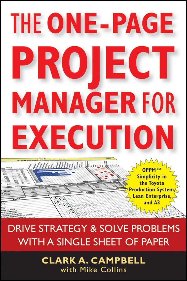 Cover: 9780470499337 | The One-Page Project Manager for Execution | Clark A Campbell (u. a.)