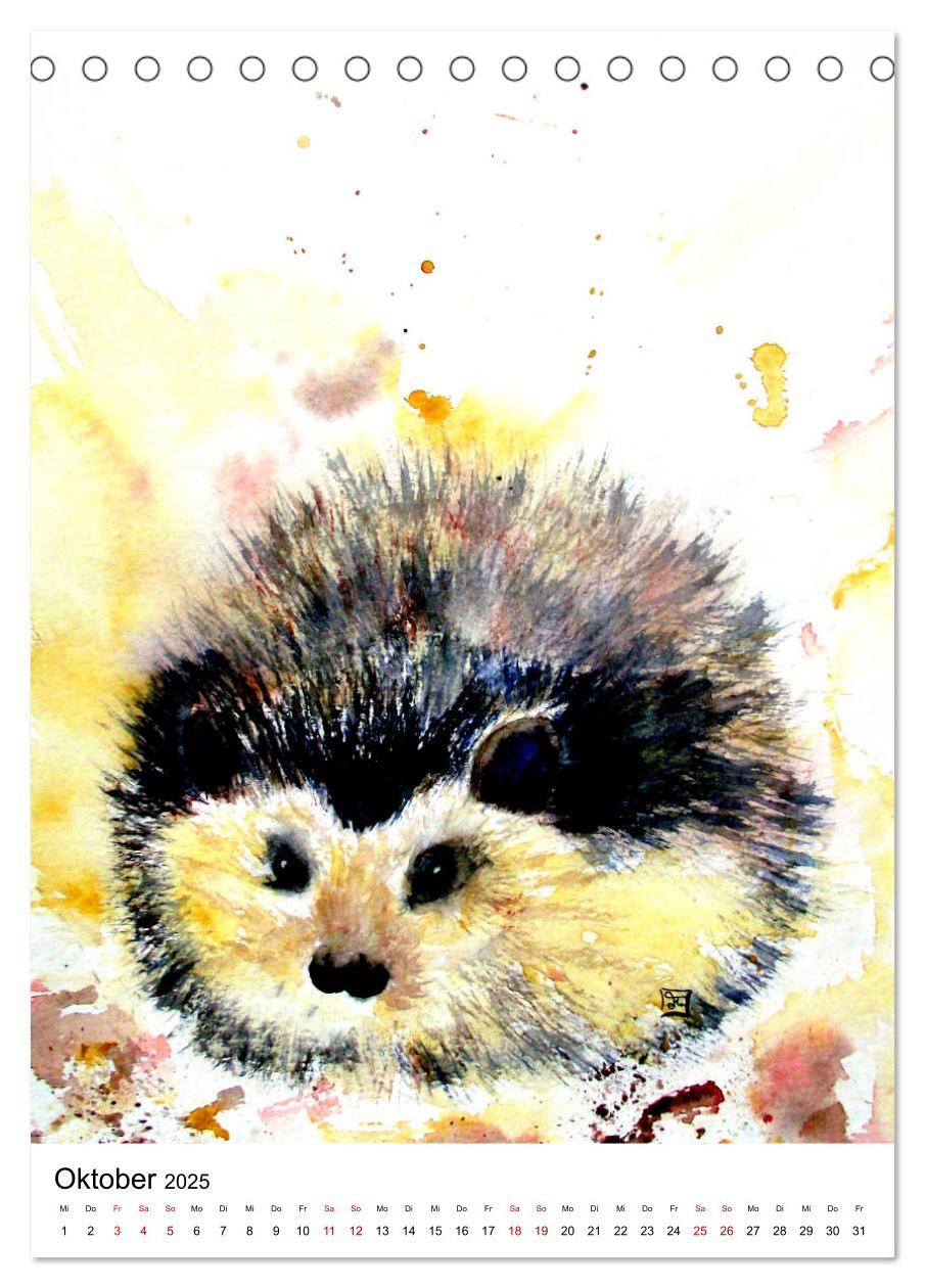 Bild: 9783435989195 | Tiere in Aquarell 2025 - von Ruth Trinczek (Tischkalender 2025 DIN...