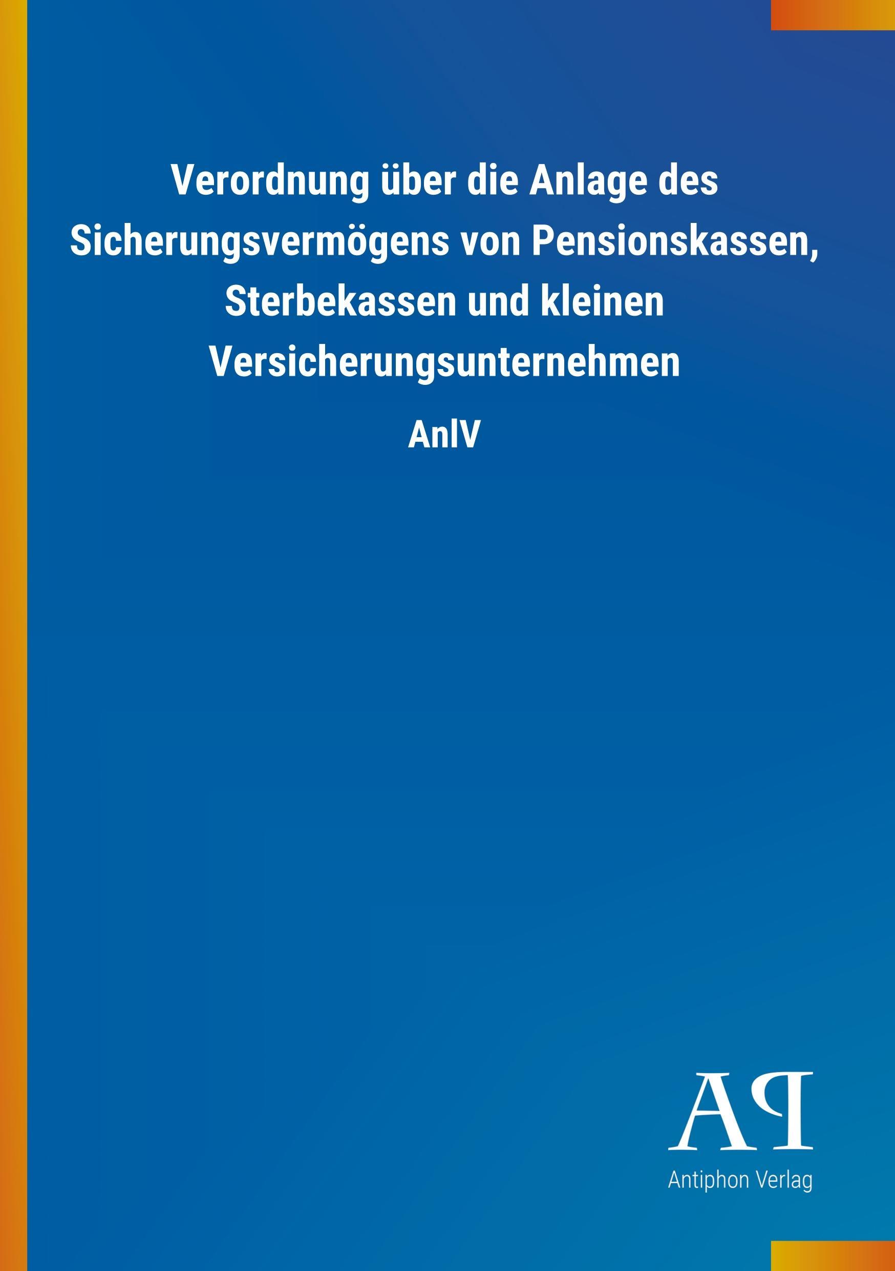 Cover: 9783731425908 | Verordnung über die Anlage des Sicherungsvermögens von...