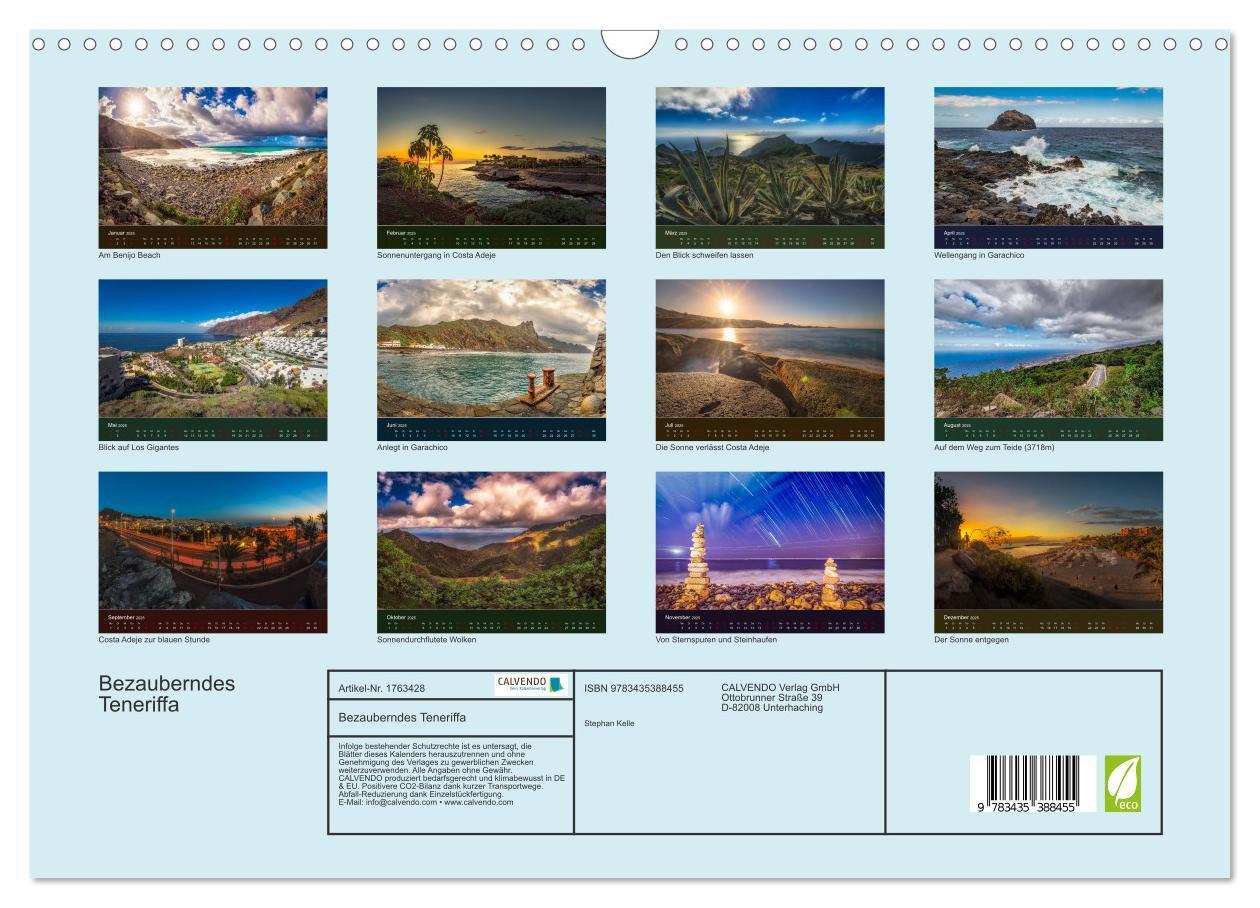 Bild: 9783435388455 | Bezauberndes Teneriffa (Wandkalender 2025 DIN A3 quer), CALVENDO...