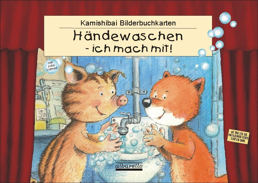 Cover: 9783865591142 | HÄNDEWASCHEN - ICH MACH MIT! 11 Kamishibai-Bilderbuchkarten | Volmert