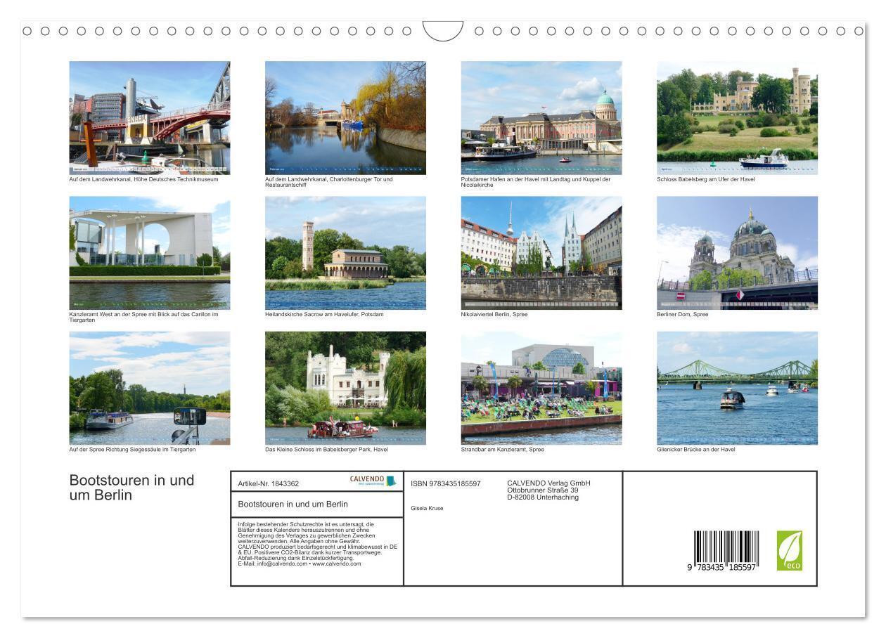 Bild: 9783435185597 | Bootstouren in und um Berlin (Wandkalender 2025 DIN A3 quer),...