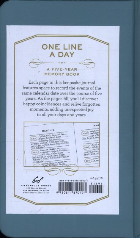 Rückseite: 9780811870191 | One Line a Day: A Five-Year Memory Book (5 Year Journal, Daily...