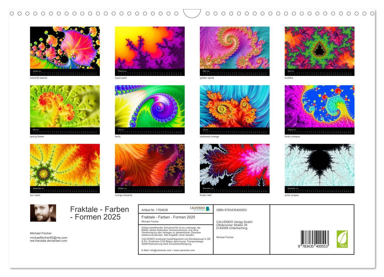 Bild: 9783435400553 | Fraktale - Farben - Formen 2025 (Wandkalender 2025 DIN A3 quer),...