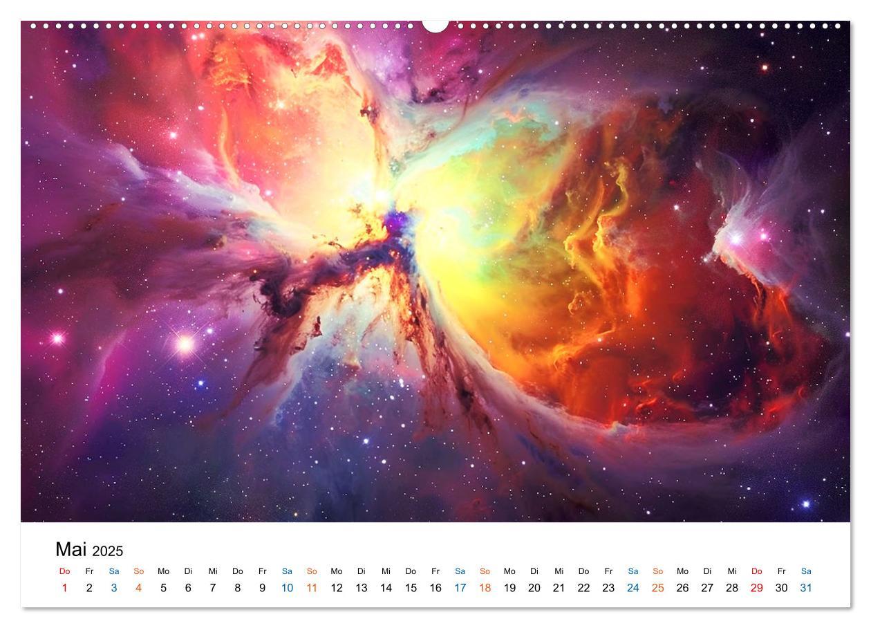 Bild: 9783457140017 | Strahlende Sternennebel (Wandkalender 2025 DIN A2 quer), CALVENDO...