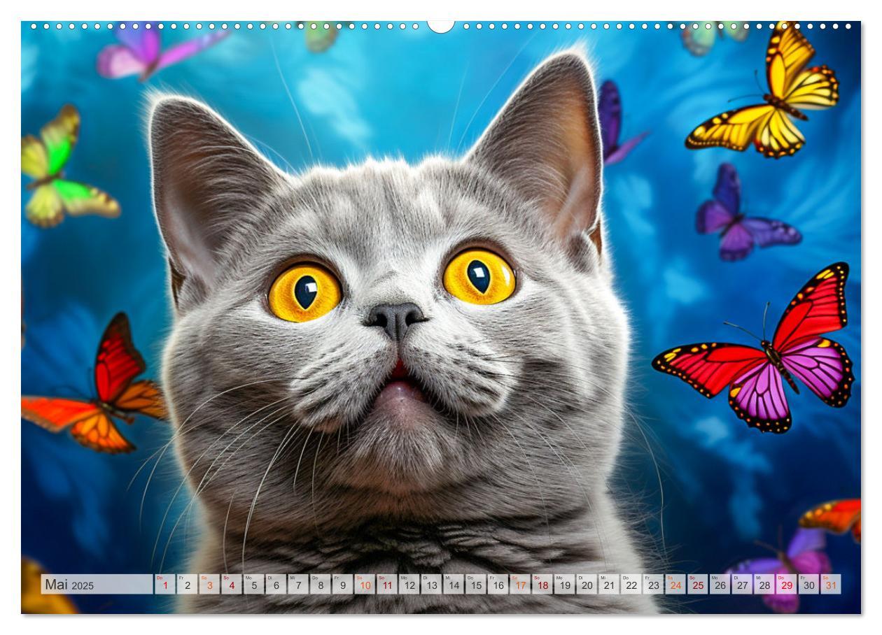 Bild: 9783383862618 | Die Katze und der Schmetterling (Wandkalender 2025 DIN A2 quer),...