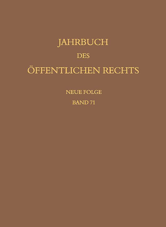Cover: 9783161624803 | Jahrbuch des öffentlichen Rechts der Gegenwart. Neue Folge | Buch | V