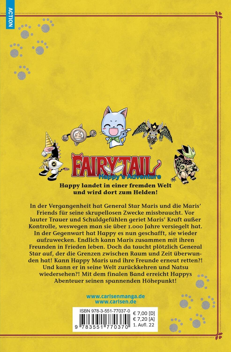 Rückseite: 9783551770370 | Fairy Tail - Happy's Adventure 8 | Kenshiro Sakamoto (u. a.) | Buch