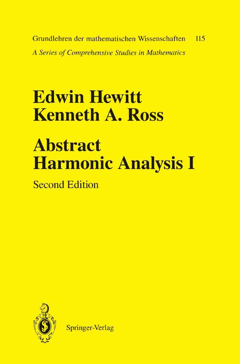 Cover: 9780387941905 | Abstract Harmonic Analysis | Kenneth A. Ross (u. a.) | Taschenbuch