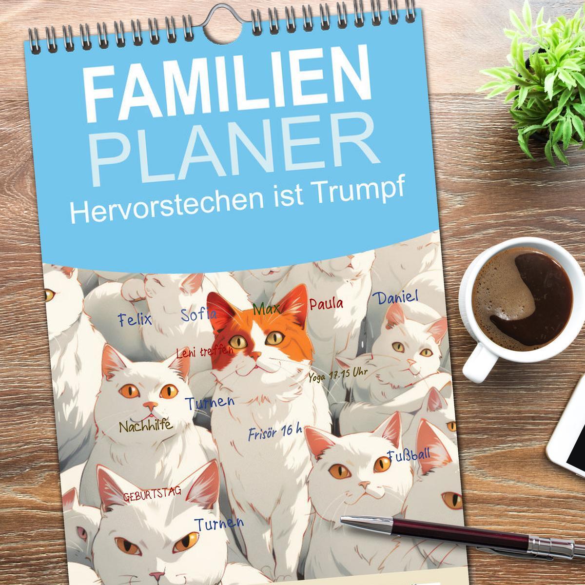 Bild: 9783457193365 | Familienplaner 2025 - Hervorstechen ist Trumpf mit 5 Spalten...