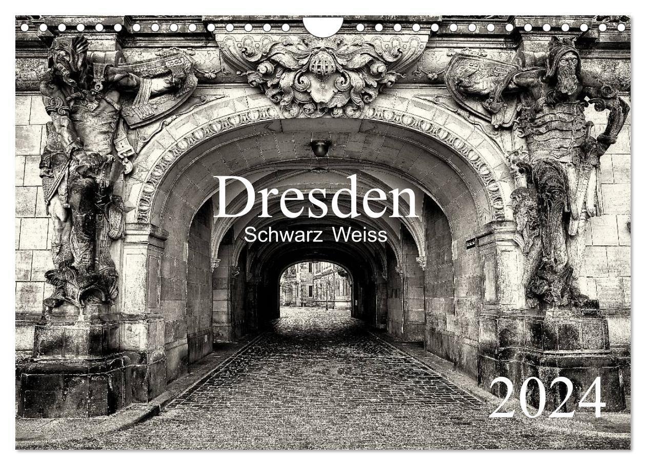 Cover: 9783383546921 | Dresden Schwarz Weiss 2024 (Wandkalender 2024 DIN A4 quer),...
