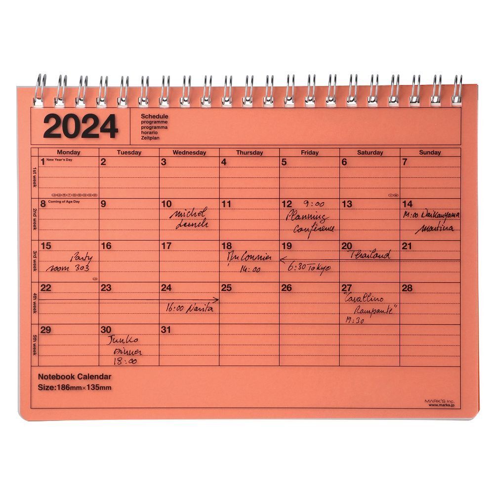 Cover: 4550045107401 | MARK'S 2024 Tischkalender S, Orange | Kalender | Englisch | 2024