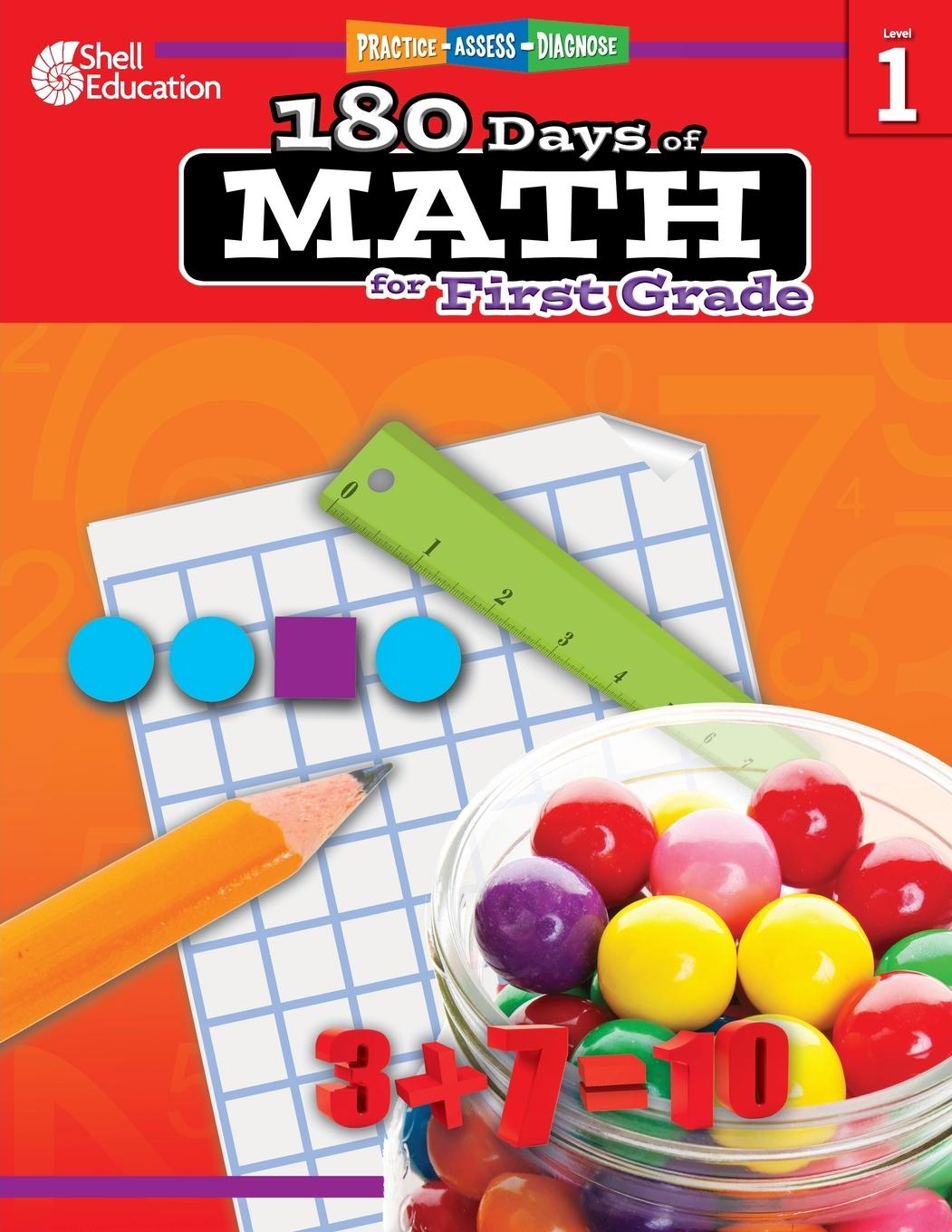 Cover: 9781425808044 | 180 Days of Math for First Grade | Practice, Assess, Diagnose | Smith