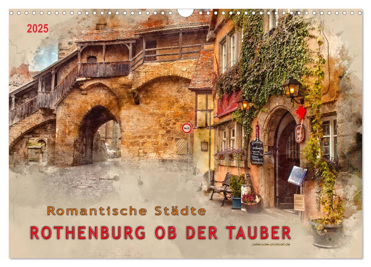 Cover: 9783435409778 | Romantische Städte - Rothenburg ob der Tauber (Wandkalender 2025...