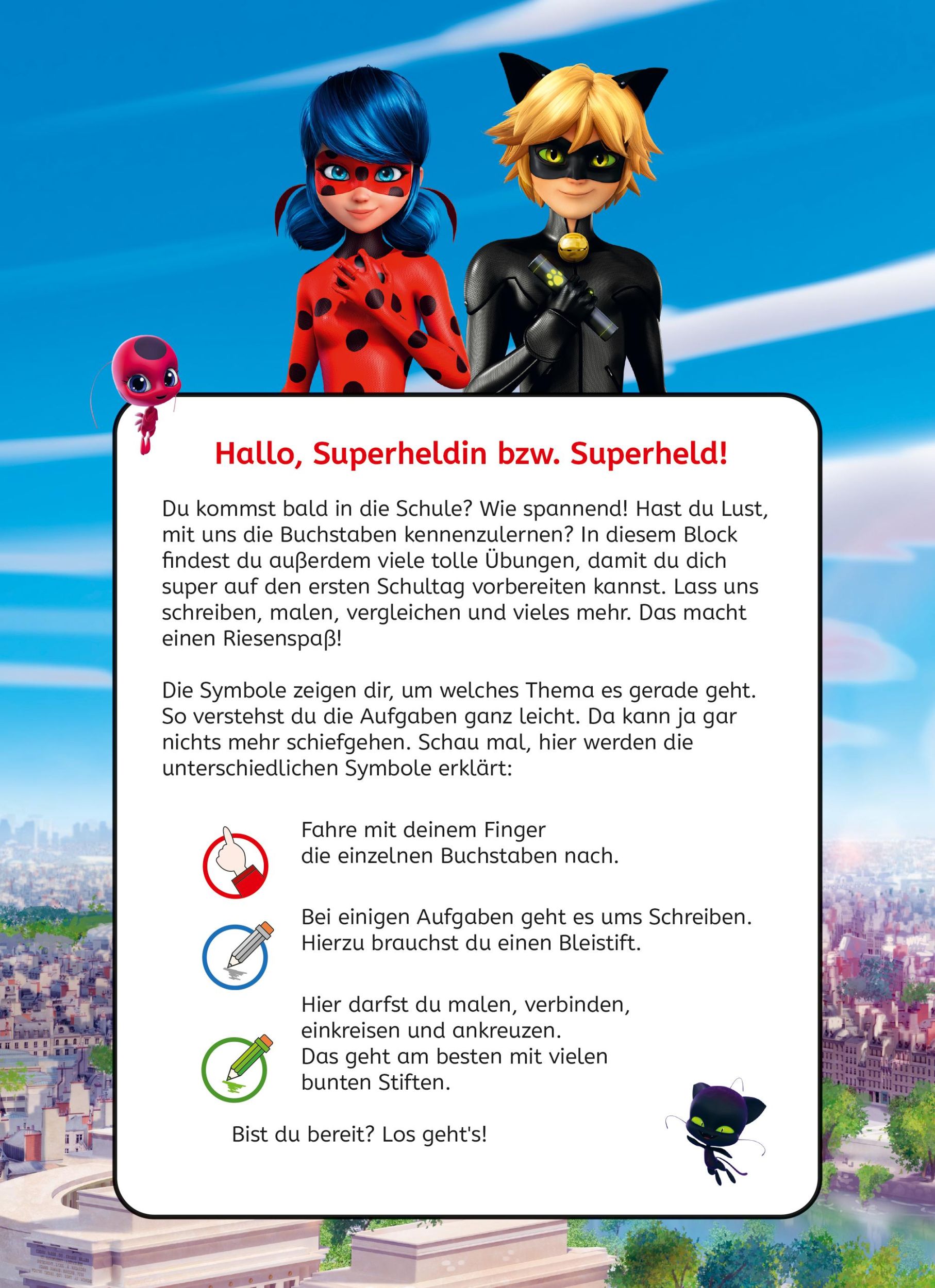 Bild: 9783473498277 | Miraculous Mein Vorschulblock Lesen und Schreiben - Konzentration,...