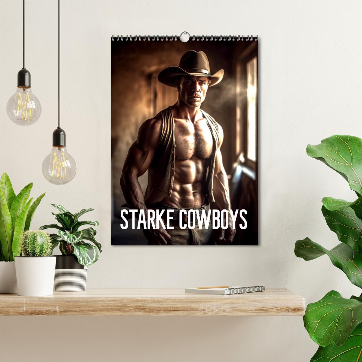 Bild: 9783435876419 | Starke Cowboys (Wandkalender 2025 DIN A3 hoch), CALVENDO...