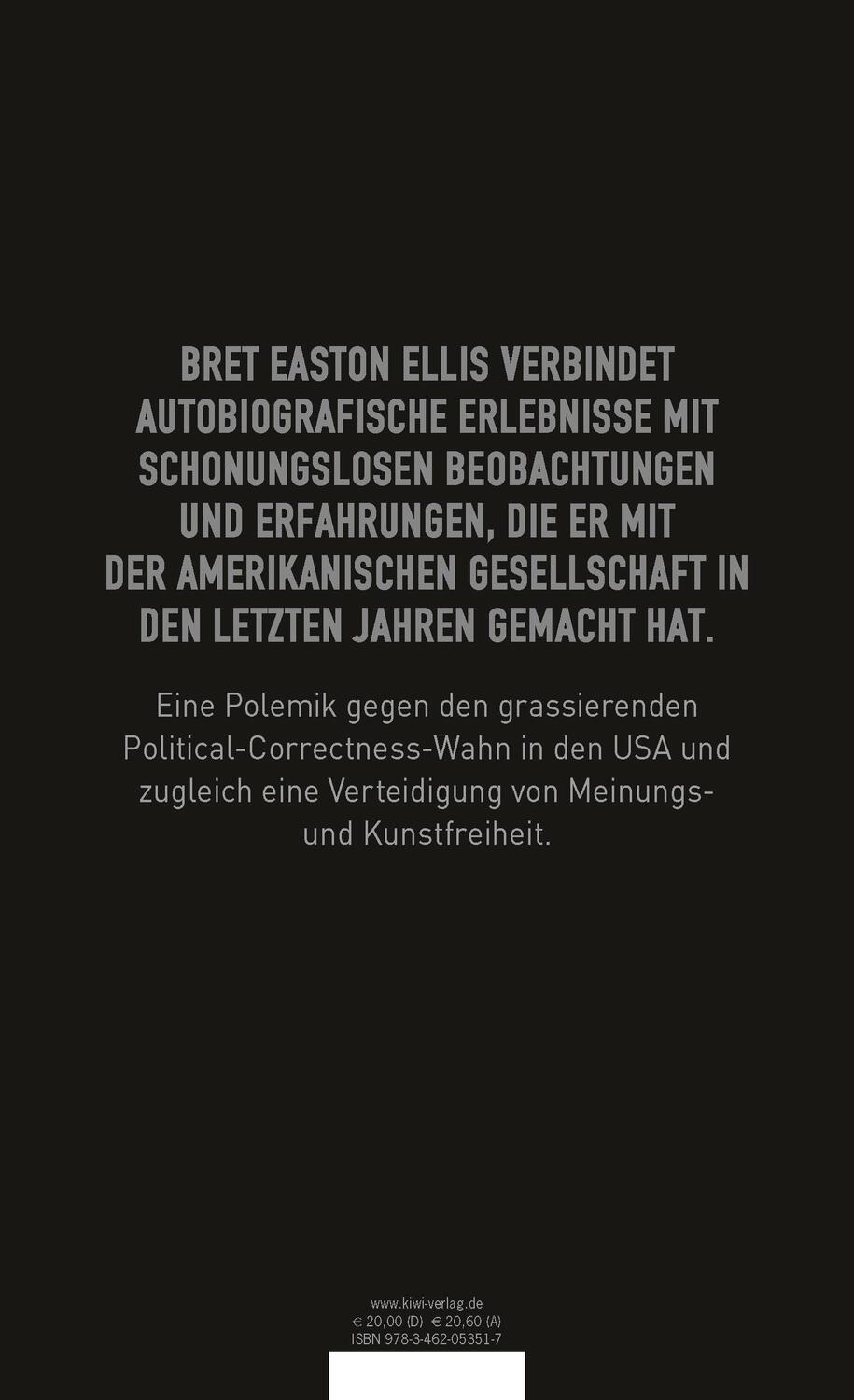 Rückseite: 9783462053517 | Weiß | Bret Easton Ellis | Buch | 316 S. | Deutsch | 2019