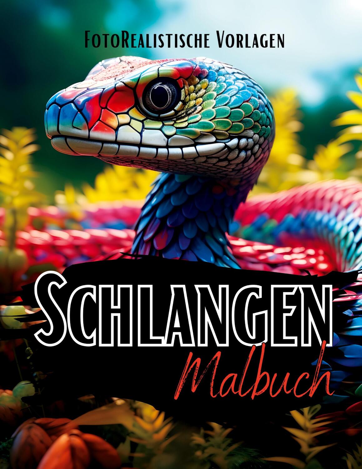 Cover: 9783384076519 | Schlangen Malbuch ¿Fotorealistisch¿. | Lucy´s Schwarze Malbücher