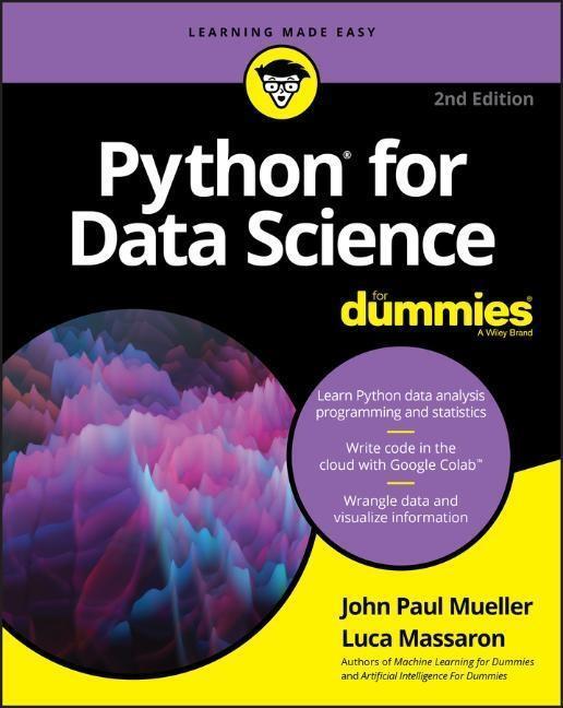 Cover: 9781119547624 | Python for Data Science For Dummies | John Paul Mueller (u. a.) | Buch