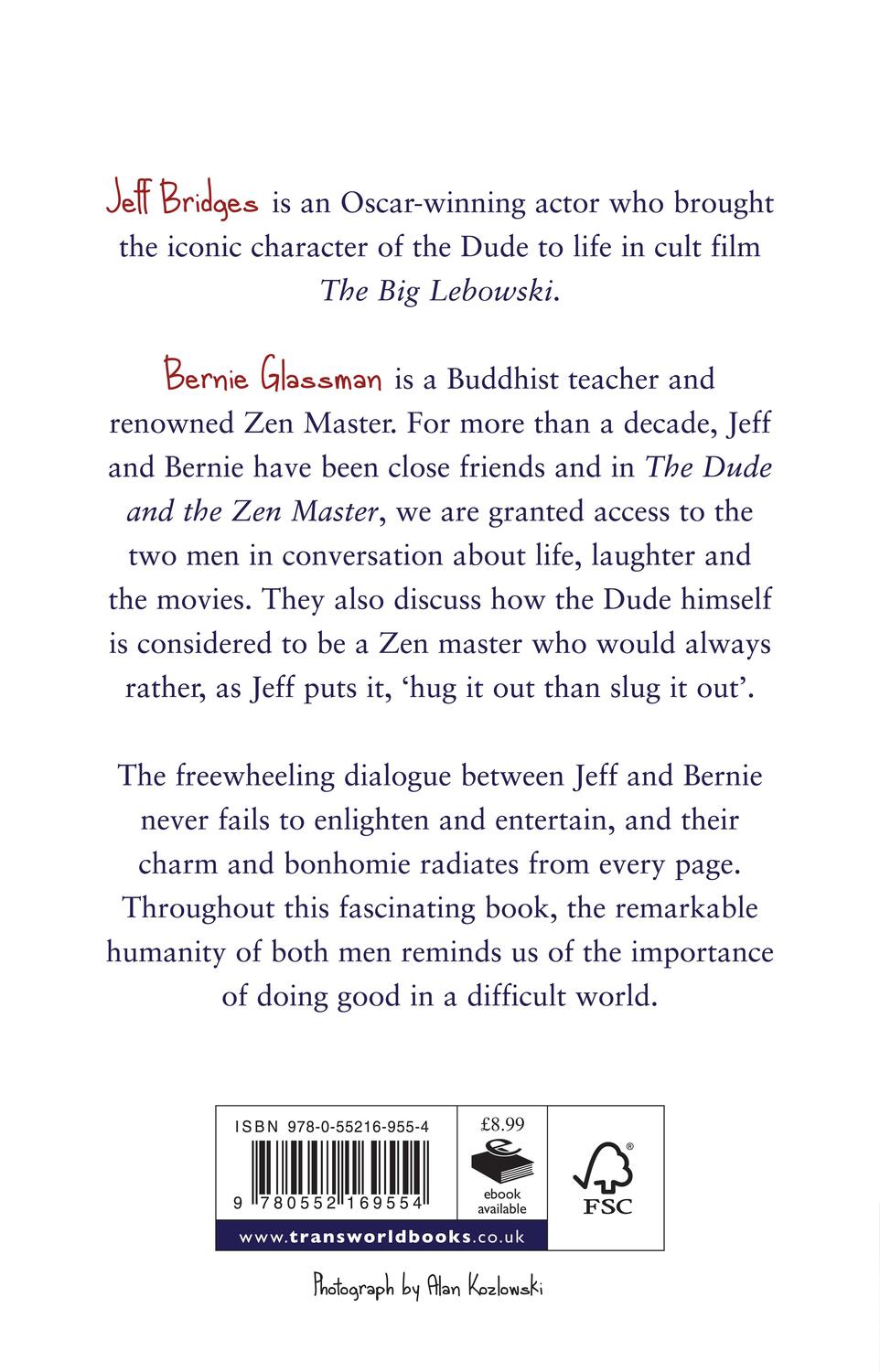 Rückseite: 9780552169554 | The Dude and the Zen Master | Jeff Bridges (u. a.) | Taschenbuch