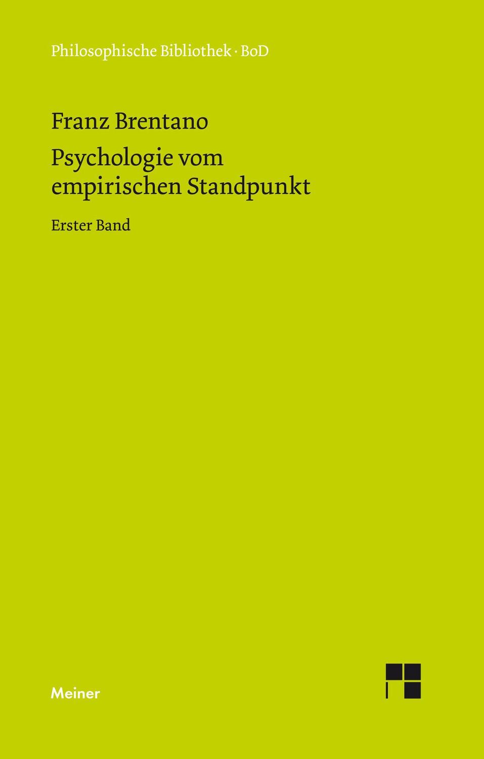 Cover: 9783787300136 | Psychologie vom empirischen Standpunkt / Psychologie vom...