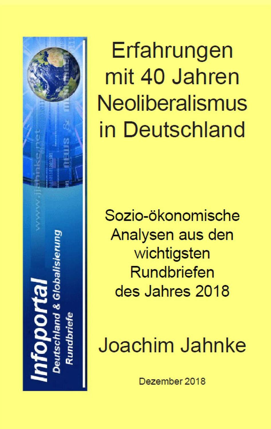 Cover: 9783752857184 | Erfahrungen mit 40 Jahren Neoliberalismus in Deutschland | Jahnke