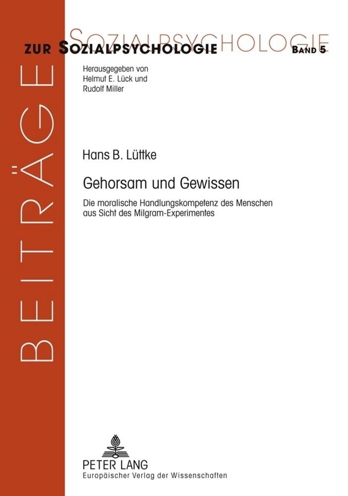 Cover: 9783631502754 | Gehorsam und Gewissen | Hans B. Lüttke | Taschenbuch | Deutsch