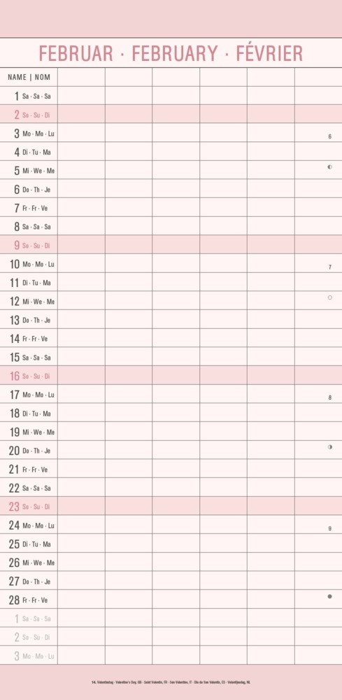 Bild: 4002725981691 | GreenLine - Pastell 2025 Familienplaner, 22x45cm, Familienkalender...