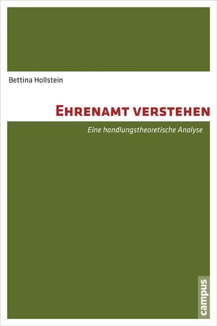 Cover: 9783593504667 | Ehrenamt verstehen | Eine handlungstheoretische Analyse | Hollstein