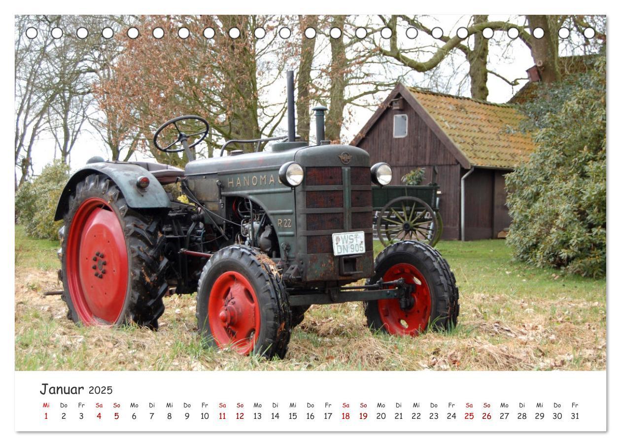 Bild: 9783435074716 | Historische Traktoren 2025 (Tischkalender 2025 DIN A5 quer),...