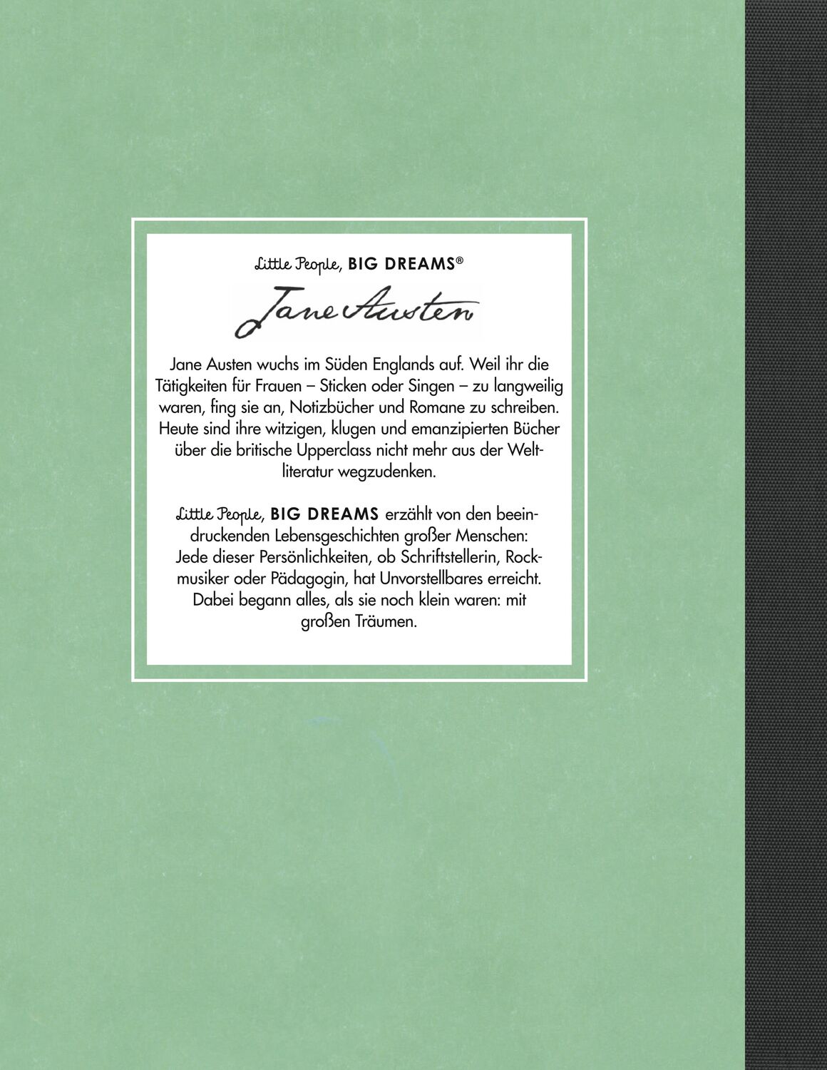 Rückseite: 9783458178309 | Jane Austen | María Isabel Sánchez Vegara | Buch | 32 S. | Deutsch