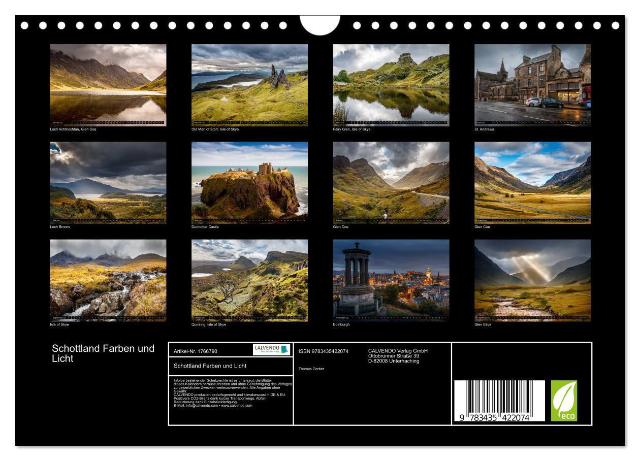 Bild: 9783435422074 | Schottland Farben und Licht (Wandkalender 2025 DIN A4 quer),...