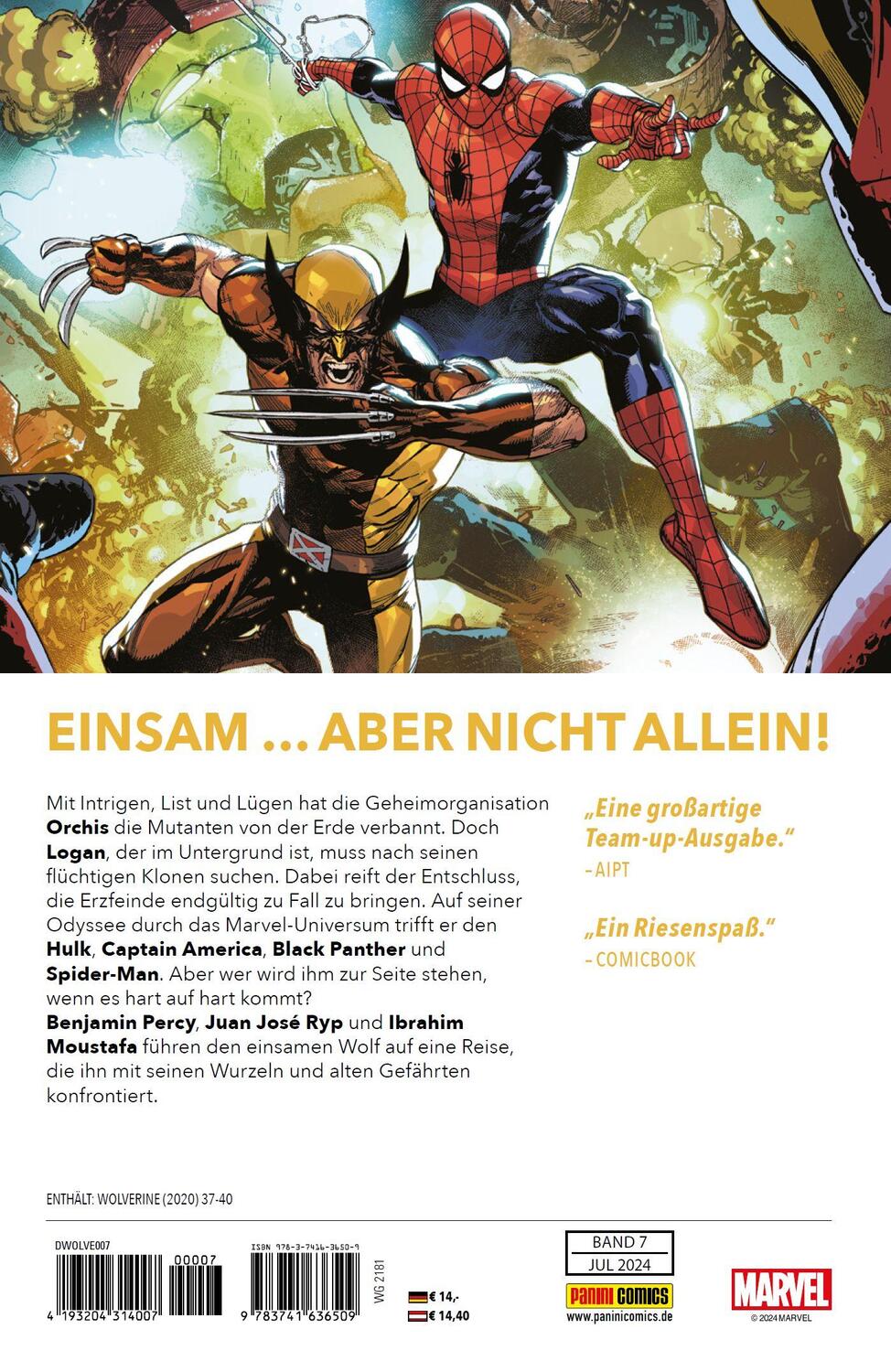 Rückseite: 9783741636509 | Wolverine: Der Beste | Bd. 7: Auf der Jagd | Benjamin Percy (u. a.)