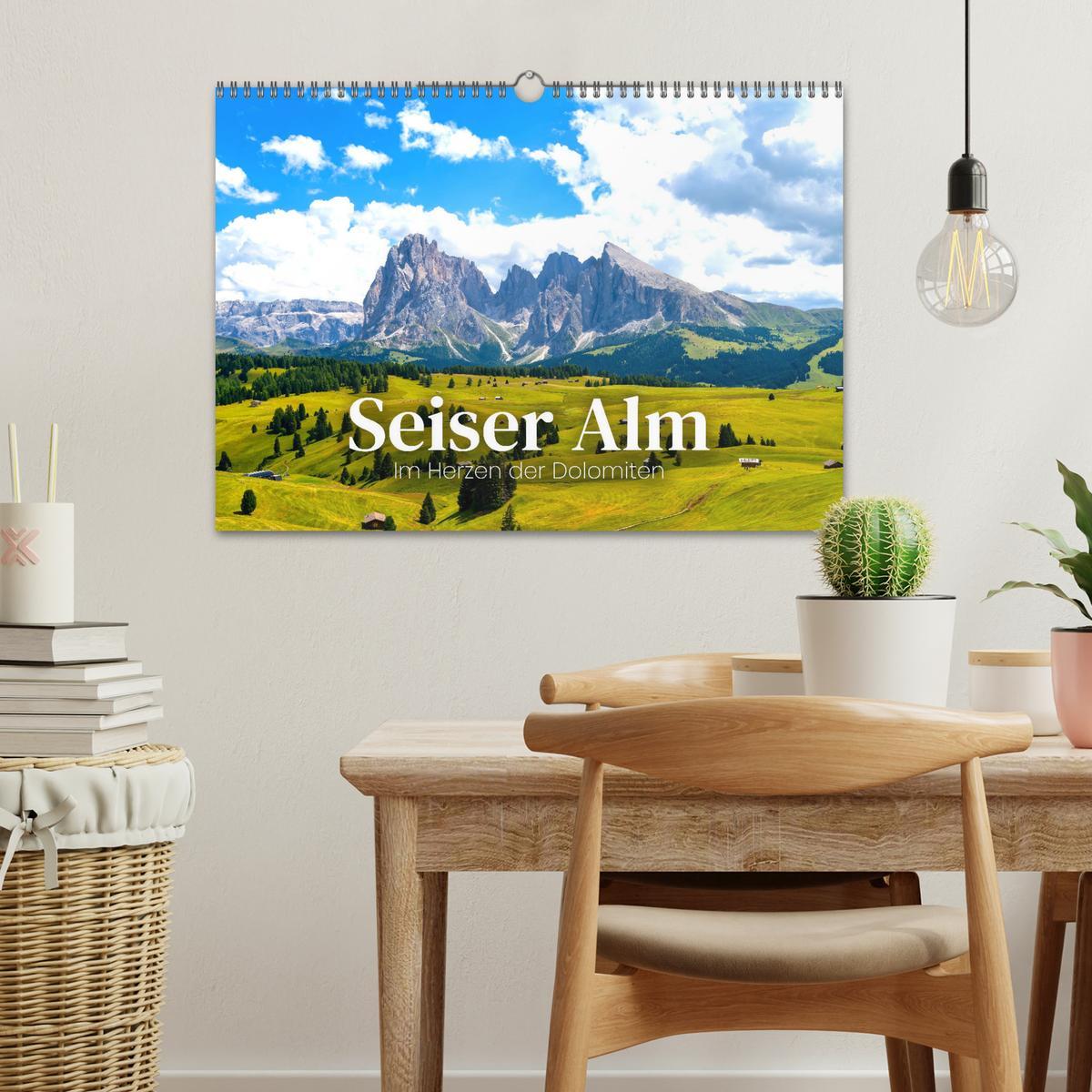 Bild: 9783383926808 | Seiser Alm - Im Herzen der Dolomiten. (Wandkalender 2025 DIN A3...