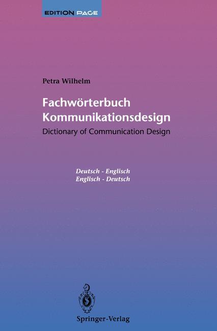 Cover: 9783540577799 | Fachwörterbuch Kommunikationsdesign,...