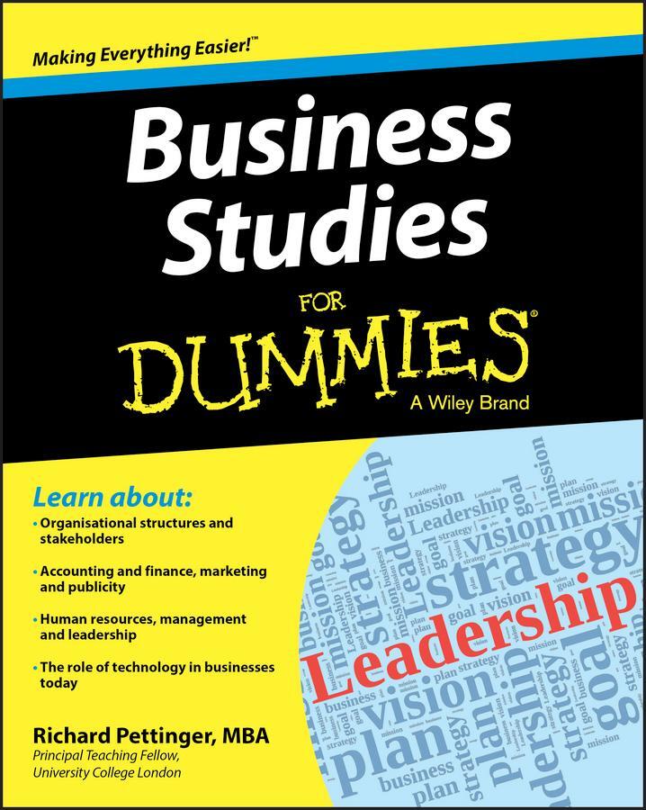 Cover: 9781118348116 | Business Studies For Dummies | Richard Pettinger | Taschenbuch | 2013