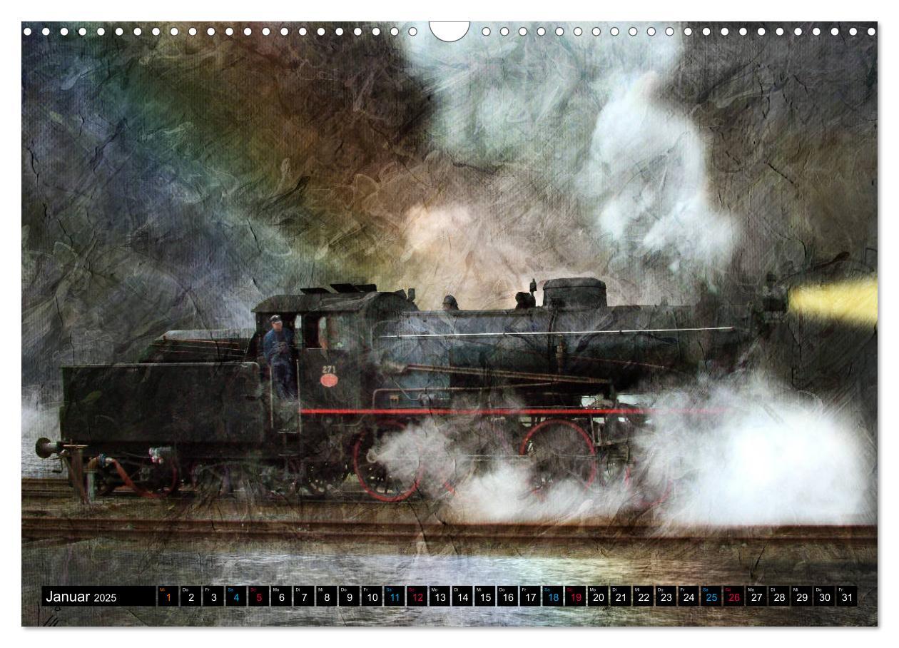 Bild: 9783435182329 | EISENBAHN - Dampf, Diesel und Strom (Wandkalender 2025 DIN A3...