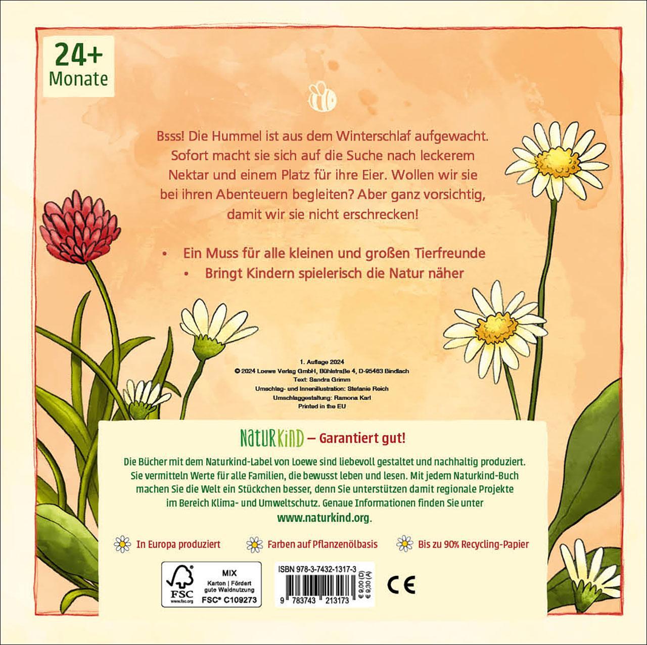 Rückseite: 9783743213173 | Mein erstes Naturbuch - Die Hummel | Sandra Grimm | Buch | Naturkind