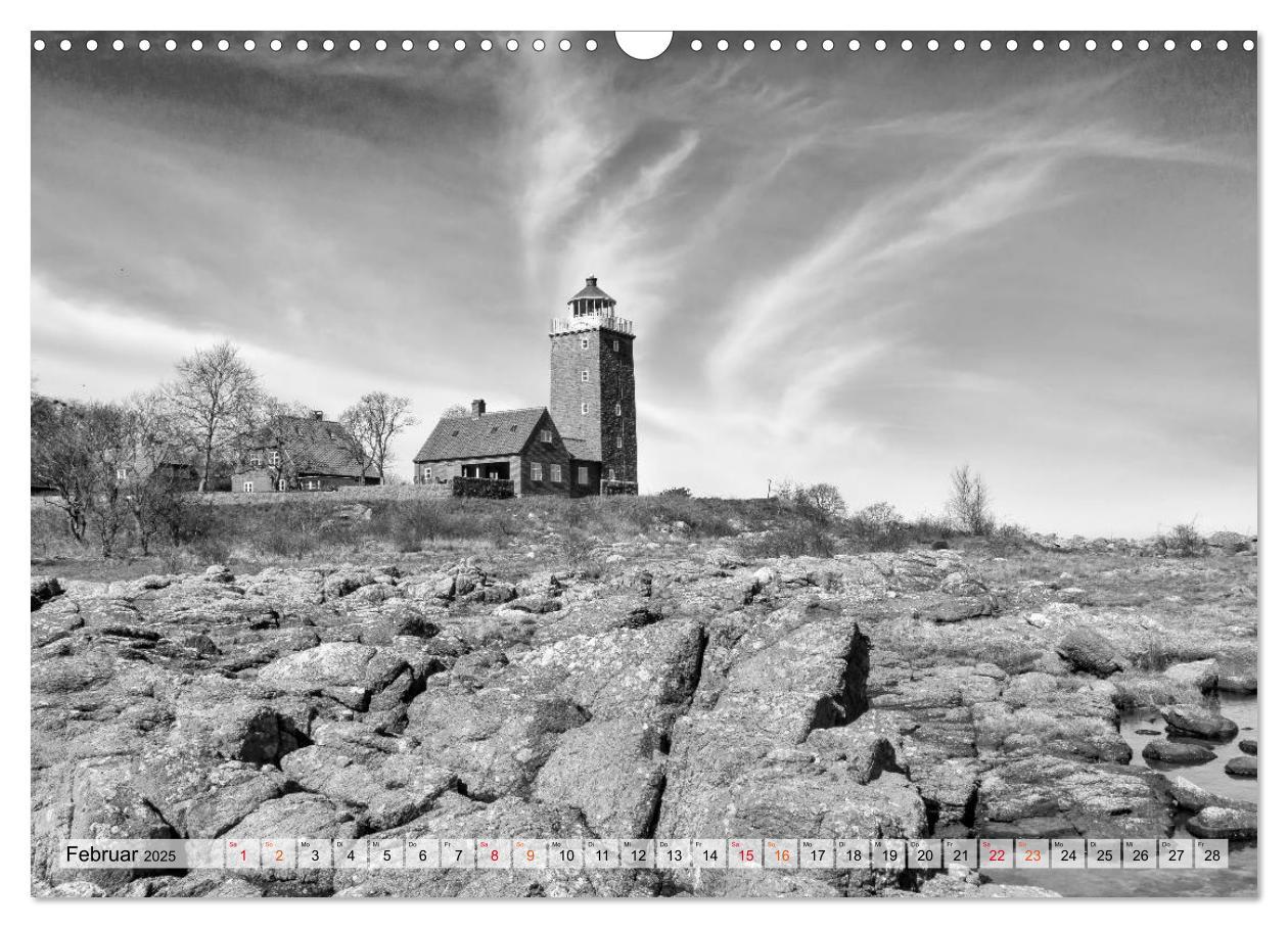 Bild: 9783435349586 | Bornholm black &amp; white (Wandkalender 2025 DIN A3 quer), CALVENDO...