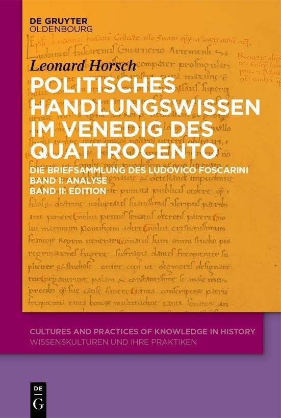 Cover: 9783111168647 | Politisches Handlungswissen im Venedig des Quattrocento, 2 Teile