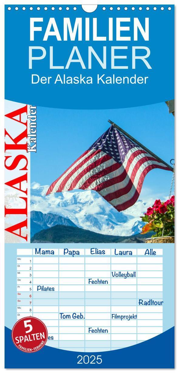 Cover: 9783457121344 | Familienplaner 2025 - Der Alaska Kalender mit 5 Spalten...