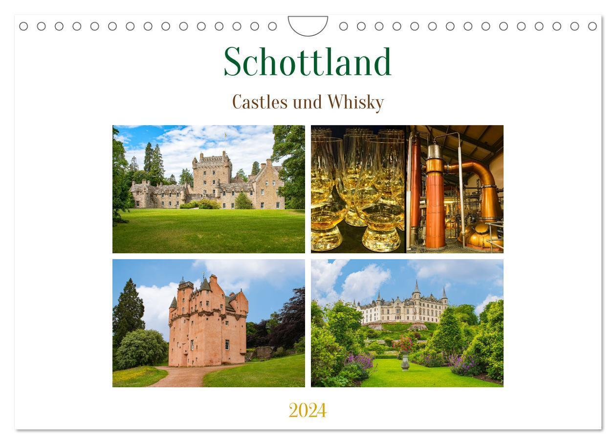 Cover: 9783675715592 | Schottland - Castles und Whisky (Wandkalender 2024 DIN A4 quer),...