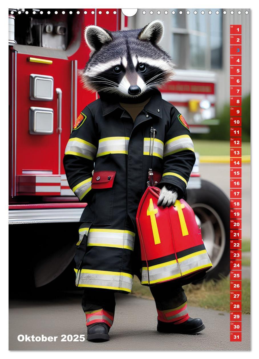 Bild: 9783435883622 | Feuerwehr - Tierischer Feuerwehrkalender (Wandkalender 2025 DIN A3...